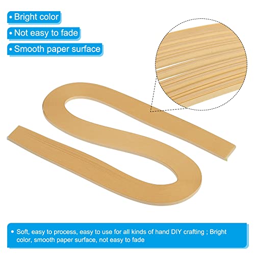 PATIKIL Quilling Strips Paper 120pcs 1/8"(3mm) 54cm Origami Paper Quilling Strip for Art DIY Hand Craft Christmas Light Khaki - Image 3