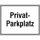 Betriebsausstattung24 Hinweisschild "Privat-Parkplatz" - Aluminium, geprägt - 33,0 x 25,0 cm - Text Schild