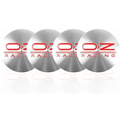 XGAGCF 4 Pcs Car Alloy Wheel Center Cover Hub Centre Caps Tire Rims Badge Stickers, for OZ Racing 56MM Auto Tyre Decoration Emblem Accessories Cover