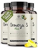 Surpresa Natural Omega 3 Kapseln hochdosiert I 3x 120 Kapseln I 1000mg Fischöl pro Kapsel I 500mg EPA & 250mg DHA pro Kapsel I Essentielle Fettsäuren I vegan & laborgeprüft
