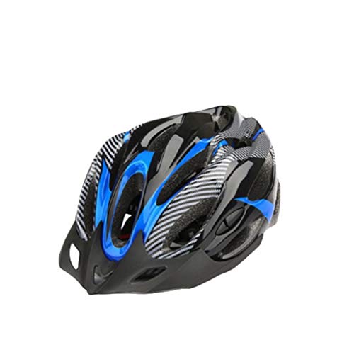 Casque de vélo VTT fibre de carbone bleu pour cyclisme sur route