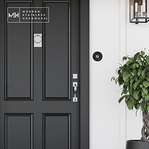Image of C1 Black Doorbell, C- Series Doorbell Button in Anodized Aluminum 2.36 inch Round x 5 /32 inch (4mm Thick)