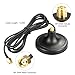 BOOBRIE DC 0-3000MHz RP-SMA Female Magnetic Antenna Base with 5.2ft RP-SMA Male Connector WiFi Antenna Extension Coaxial Cable for WiFi VHF LoRa IoT 4G GSM Suction Cup Mount