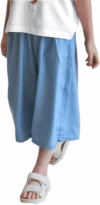 Toddler Girls Capri Pants Lightweight Palazzo Wide Leg Summer Pants 3-10 Years