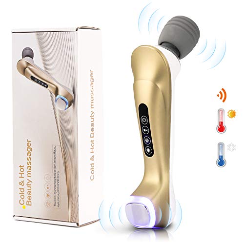 Facial Massager,Hot and Cool Skin Care Device Rechargeable Massager Skin Firming Care Double Heads Vibration Massager by PTsolo