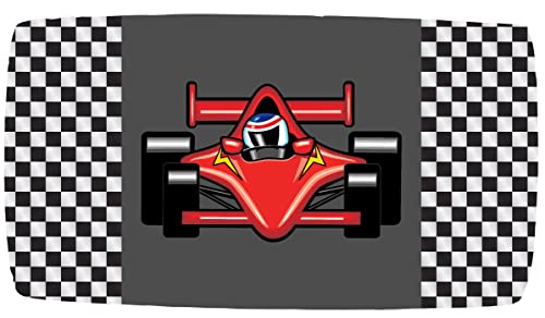 Image of Dear Baby Gear - Baby Crib Sheets - Toddler Bed Sheets - Breathable Fitted Bed Sheet - Nursery Bedding - Cribs Mattress Cover - Crib Sheet for Girls & Boys - 52x28x10 (Racing Car Driver, Checkered)