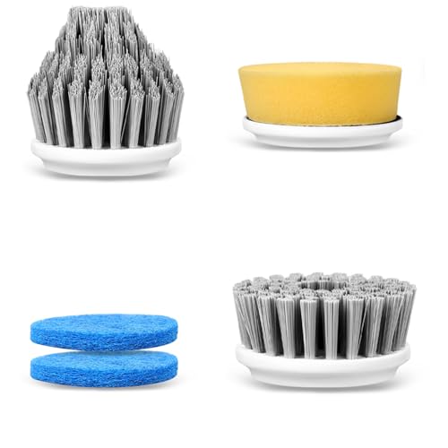 GRUTTI Lot de 5 têtes de brosse électrique pour nettoyage domestique, nettoyage en profondeur, kit de perçage, idéal pour carrelage de piscine, salle de bain, WC, céramique, marbre