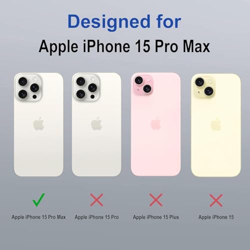 Image of AIBEX Clear Mag-Saf Case for iPhone 15 Pro Max - 1,500 G Strong Magnetic Lock, Crystal-Clear Anti-Yellowing Back | Military-Grade Drop Protection | Camera Guard, Slim & Lightweight - Brown