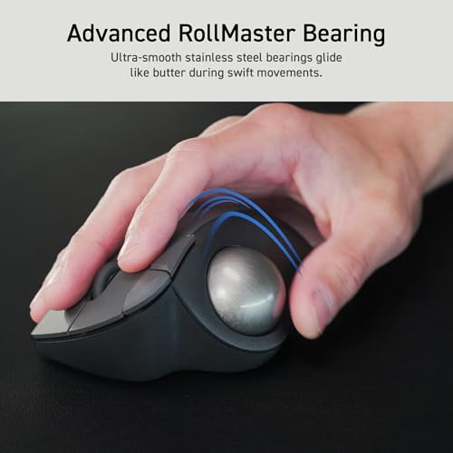 Souris trackball sans fil Bluetooth Elecom IST ergonomique Windows macOS Android noir - 2