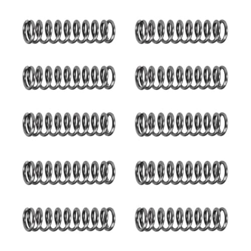 Image of TA-VIGOR 10Pcs Compressed Spring, 12mm OD, 1.2mm Wire Size, 25mm Free Length, Spring Steel Construction Extended Mechanical Compression Springs for Home Repairs, DIY Projects