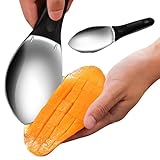 Mangoschneider, Entkerner und Schäler mit Edelstahl-Klingen und rutschfestem Griff, Mango-Splitter, Trennwand, Cuber Corer, Entferner für Avocado, Wassermelonenschneider