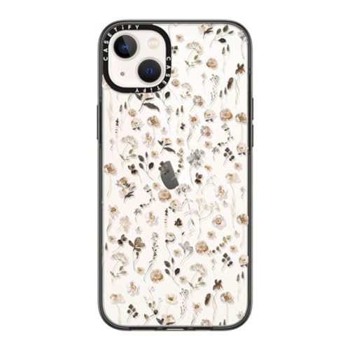 CASETiFY �R���p�N�g iPhone 14 Plus �P�[�X [MIL�K�i���� (2x MIL-STD-810G)/1.2m����̗����e�X�g���N���A] - WILDFLOWER FRIDAY - �N���A �u���b�N
