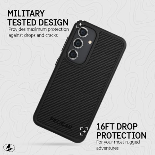 Pelican Protector - Samsung Galaxy S24 Case [6.2"] [16ft MIL-STD Drop Protection] [Wireless Charging] Phone Case for Samsung Galaxy S24 - Slim, Rugged Cover with Anti Scratch Technology - Carbon - image 3