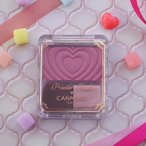 Image of CANMAKE - Powder Cheeks - Fine Pearl Transparent Clear Powder w /Soft Brush - 0.06floz (1.8g) (P06 Juicy Coral)