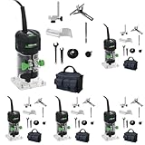 髙儀(Takagi) EARTH MAN コード式 電動トリマー TR-400A 軸径6mm コード長2m ソフトスタート 深さ調整自在 ダイヤル式 バキュームアダプター付属 コンパクトボディ 木工 切削 溝切り 円加工 トリミング 文字加工 表札 看板 電動工具 高儀 (× 5)