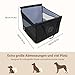 Hundetransportbox für Auto, Autositz für Hunde mit atmungsaktivem Netzfenster, verstellbarer Sicherheitsgurt, wasserdicht, für kleine Hunde (49 x 49 x 38 cm) - Schwarz