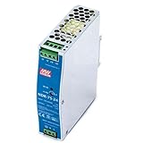 DynMach NDR-75-24 75W Power Supply - 24V 3.2A, AC-DC DIN Rail Power Supply for Industrial, Semiconductor, Automation and Electromechanical Applications
