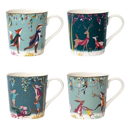 Sara Miller Woodland Tales Collection Weihnachtstassen-Set mit...