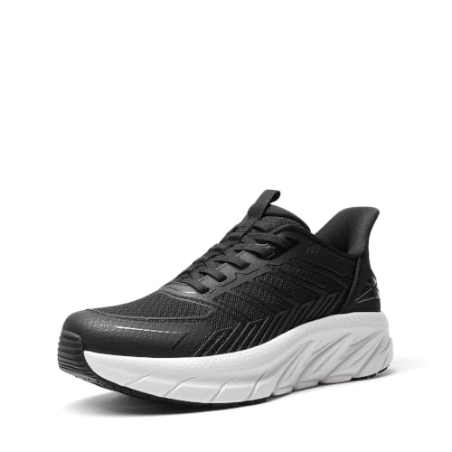 ALLSWIFIT Women's Slip-On Non-Slip Work Sneakers (Black/White or Black) - image 1