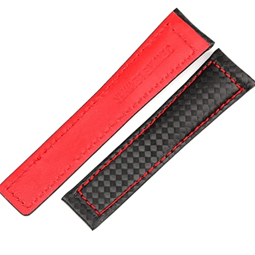 Bracelet montre fibre de carbone 20mm 22mm avec boucle déployante ergonomique