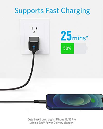 Image of Anker USB C to Lightning Cable, MFi Certified Cable for iPhone 13 Pro 12 Pro Max 12 11 X XS, Supports Power Delivery (10ft, Black)