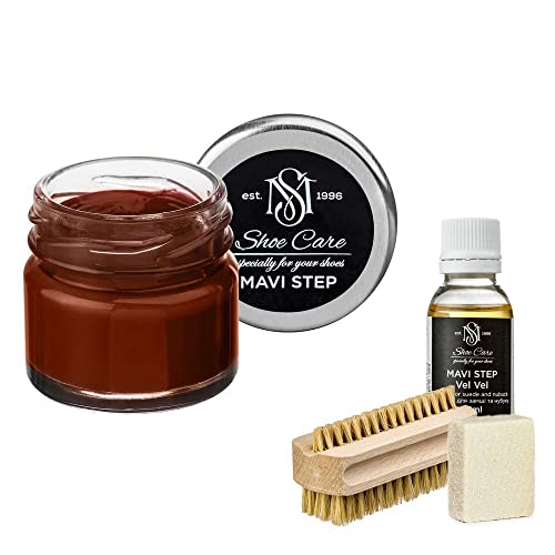 Kit entretien chaussures daim Aurora marron noisette de luxe