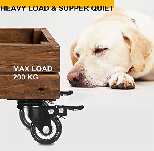 Ruote per Mobili con Freni, 4 Rotelle Antigraffio