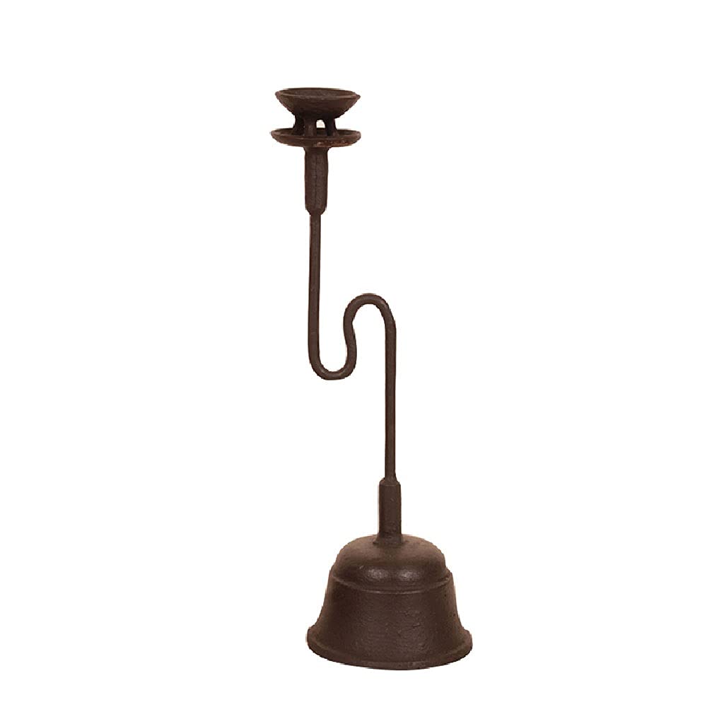 Twee smeedijzeren olielampen/weverslampen met haak. - Olielamp (2