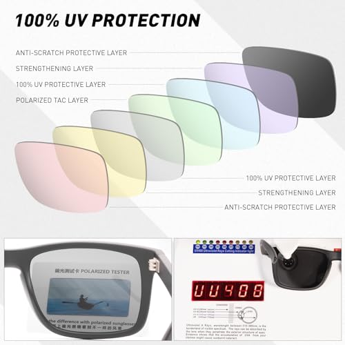 KAPVOE Fashion Sport Polarized Sunglasses Men Women UV400 Protection Ideal for Driving Cycling Fishing Beach Golf Baseball Running Silver — view 5