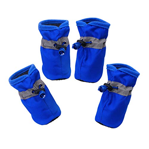 YAODHAOD Dog Boots Paw Protector, Anti-Slip Dog Shoes，These Comfortable Soft-Soled Dog Shoes are