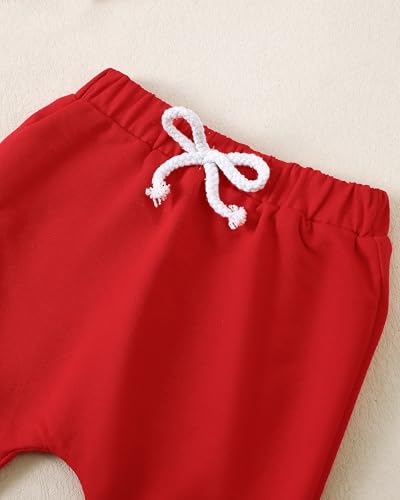 Image of Toddler Baby Girl Clothes Baby Christmas Outfit Long Sleeve Shirt Santa Pants Set Baby Girl Christmas Outfit