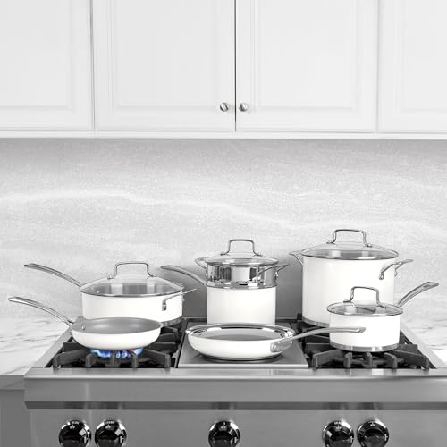 Image of Cuisinart Matte White Stainless Steel 11 Piece Set