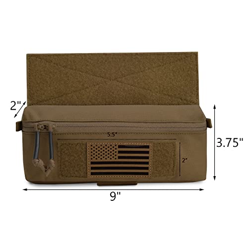 Petac Gear Tactical Mini Drop Pouch Fanny Pack Tool Pouch For Tactial Vest Chest Rig Coyote Brown #TOP4