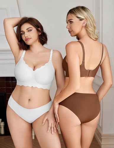 Image of Avidlove Wireless Bras for Women Comfort Seamless Bra Smooth Bralette Everyday Sleep Jelly Bras Regular and Plus