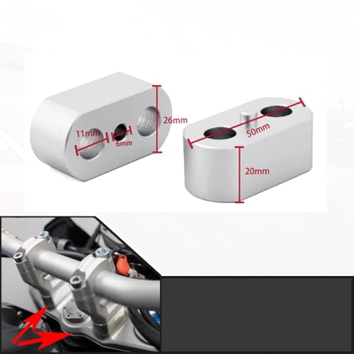 Rehausseurs de guidon moto 20mm collier fixation pontet guidon Tiger Explorer 1200 XC XR XRT XRX