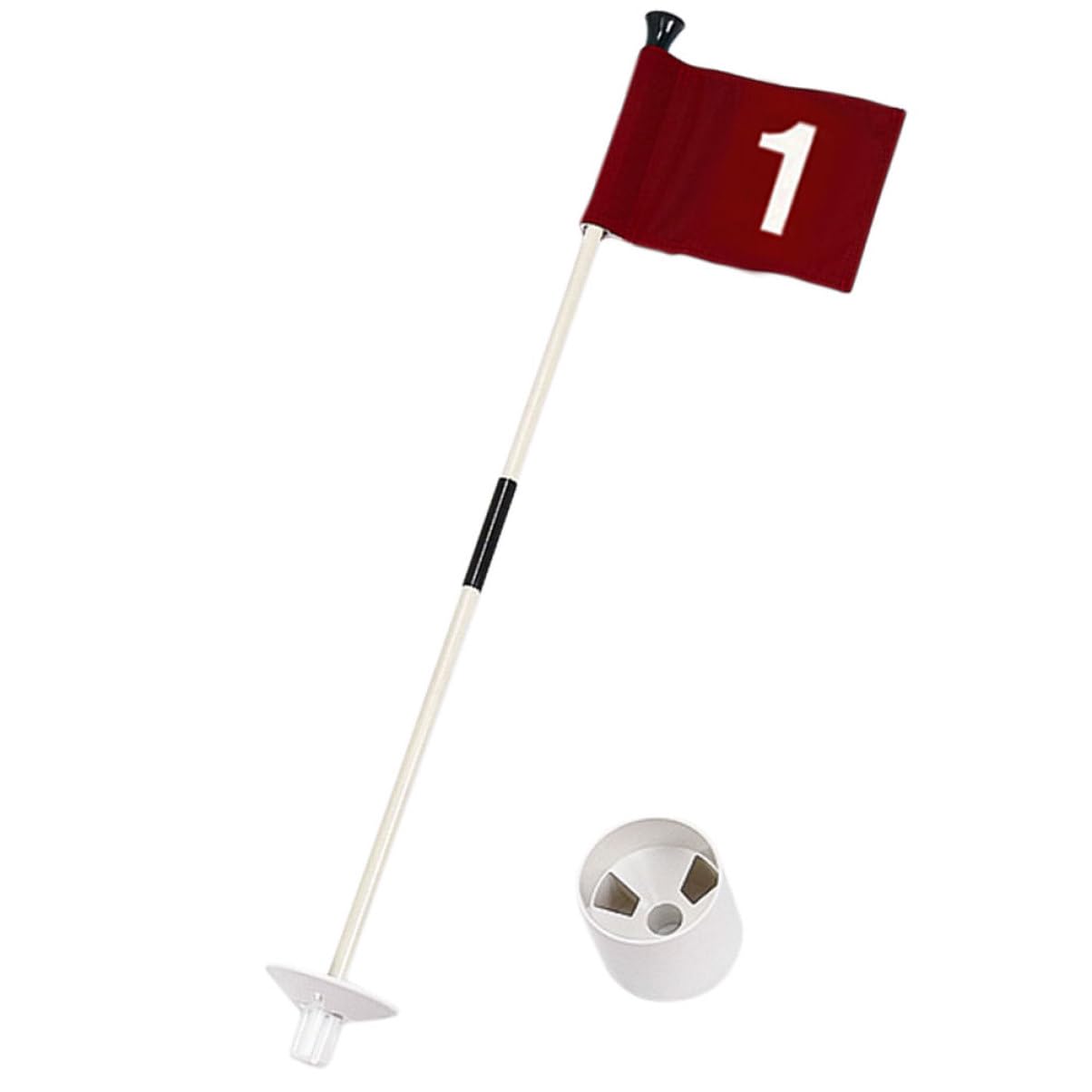 BESPORTBLE 1Satz Golf Flagpole mit Übungsflagge Hochwertige Golffahne für Trainingsplätze Nummerierter Flagge für Präzises für Golfer und Outdoor-aktivitäten