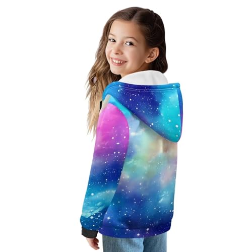 Zip Up Hoodies for Girls Kids Hooded Sweatshirt Long Sleeve Fall Jacket Warm Fleece Lined Winter Clothes 6-16 Years2