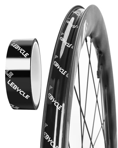 LEBYCLE Tubeless Rim Tape Black 21/24/27/30/33/36mm x 10m, Bike Rim Tape for Tubeless Road, Gravel & MTB Wheels – Strong Adhesive, Easy Clean Removal(27mm)