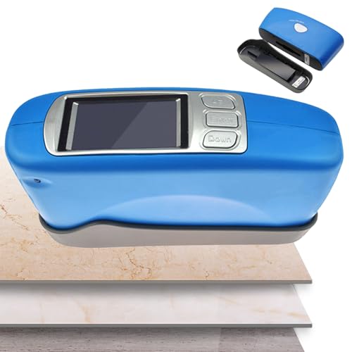 Medidor de brillo, brillo digital de precisión para suelo, plástico, pintura, mármol, rango de medición 0-600/2000GU, ideal para superficies de piedra y mármol