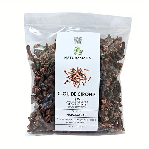 Clavo entero de Madagascar 50 g - Especia natural y auténtica - Sabor intenso y aromático