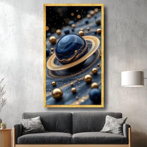 Décoration planétaire Saturne pour sublimer un mur blanc sans éclat