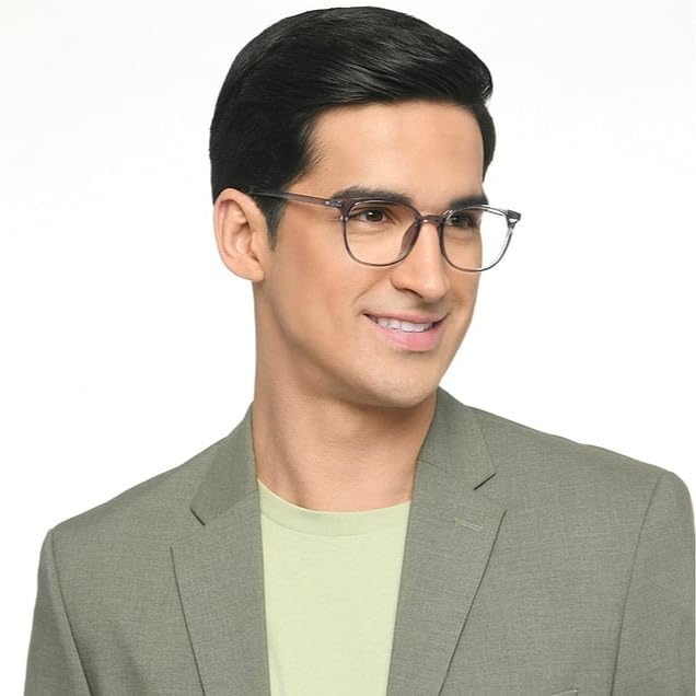 Image of LENSKART BLU | Zero Power Cut Computer Glasses | Anti Glare, Lightweight & Blocks Harmful Rays | UV Protection Specs | Full Rim Round | For Men & Women | Large | LB E16226