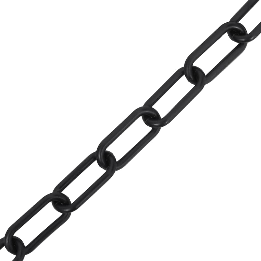 vidaXL Cadena de Advertencia Barrera de Eslanones Seguridad Protección Aparcamiento Reparación Interior Exterior Plástico Negro 30 m Ø6 mm
