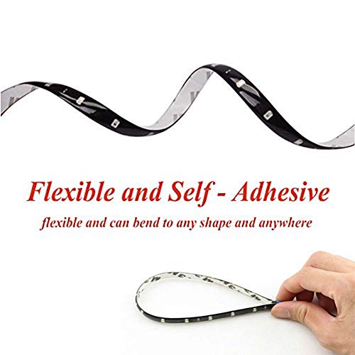 FICBOX 10pcs 12V LED Strip Light 30cm 3528 15LED Flexible Waterproof Decoration Led Interior Exterior Lights Strip for Car Motorcycles (Yellow)