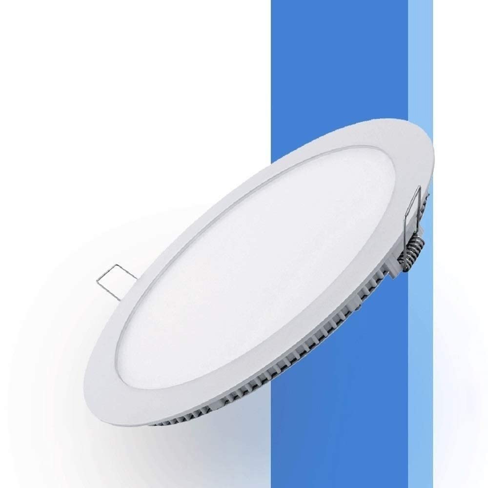 Lithx White Ultra Slim Panel Lamp Round Grille LED Ceiling Lighting Fixture Aluminum Flush Mounted LED Downlamp Hotel