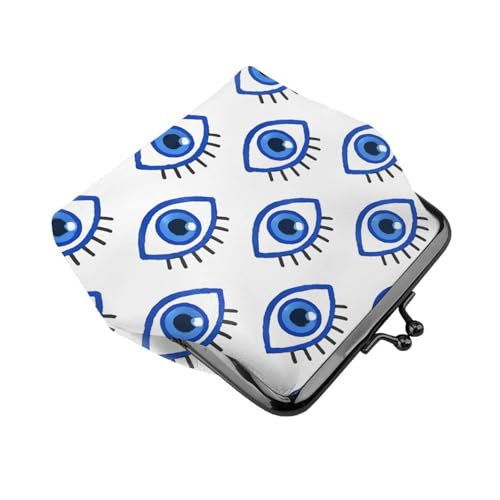 Pu Leather Buckle Coin Purse Turkish Protact Evil Eye Girls Kiss-Lock Change Purse Wallets3