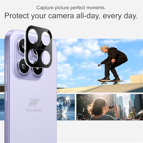 Image of WonRia Pack 1- Back Camera Lens Protector for Xiaomi Mi 17 5G Camera Glass Protector Guard [3D Premium] - Black