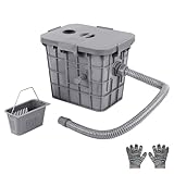 CISSIYOG Kommerzieller Fettabscheider, 22L Öl Wasserabscheider mit 1 oberen Einlass, PP Removable Baffles zur Trennung von Altöl, Fett und Wasser verwendet für Restaurant Küchen - 37x26x30cm