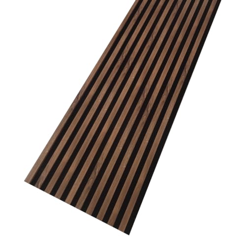 MEBANO. Akustikpaneele Holz 240 x 53 cm, Farbe: Eiche Stirling Wandpaneele, Holzpaneele Wand, Moderne Lamellenwand auf Filz, MDF Wandverkleidung