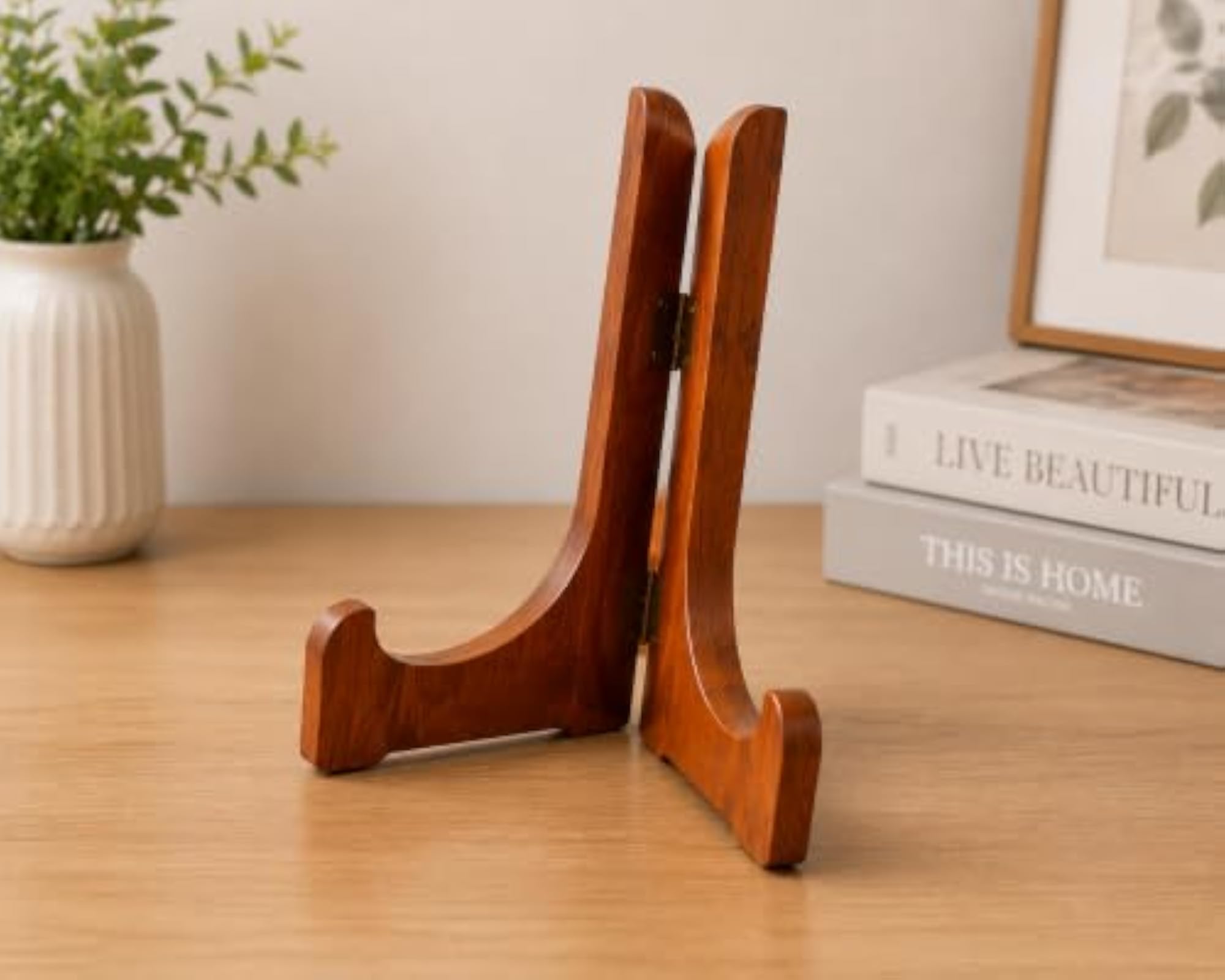 Wooden Plate Stand for Kitchen & Dining Table